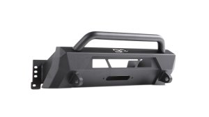 Toyota 4Runner Front Bumper - Body Armor 4x4 - HiLine Front Winch Bumper with Two-Stage Light Texture Finish - Black - `14-`23